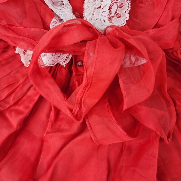 VTG Martha’s Miniatures Full Circle Red Ruffled Dress Size 6 Pageant Christmas - Picture 8 of 12